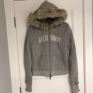 Faux Fur lined Abercrombie hoodie